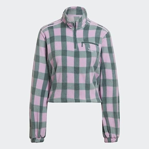 Brand New Adidas Half-Zip Polar Fleece Sweatshirt Coat - Picture 6 of 13